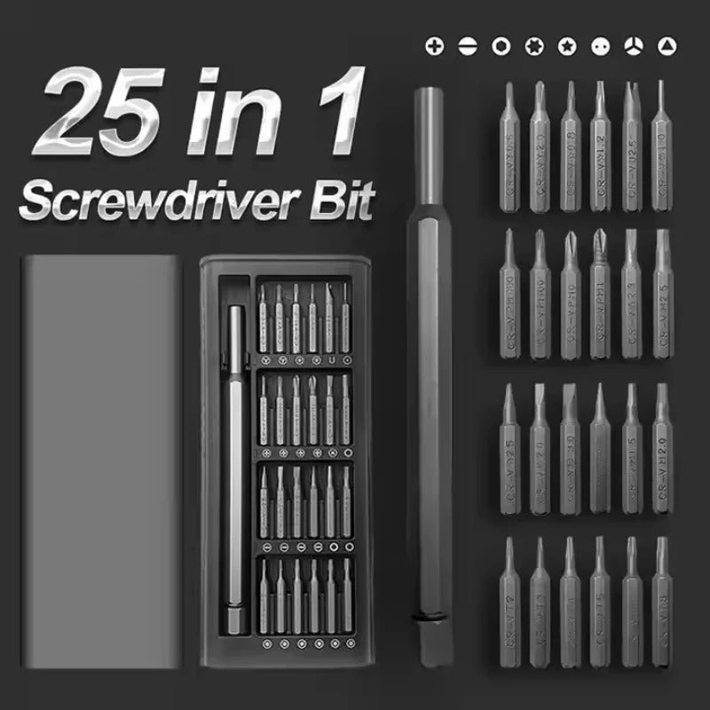 25-in-1 Precision Screwdriver Kit | Magnetic Bits & Case for iPhone, Laptop and Other Repairs