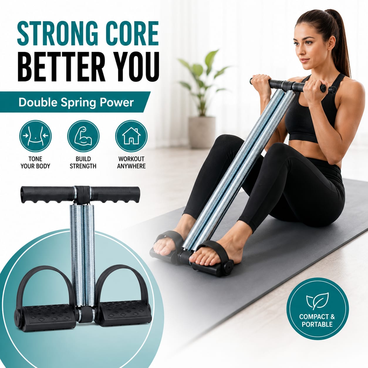 Double Spring Tummy Trimmer – Full Body Home Workout Trainer