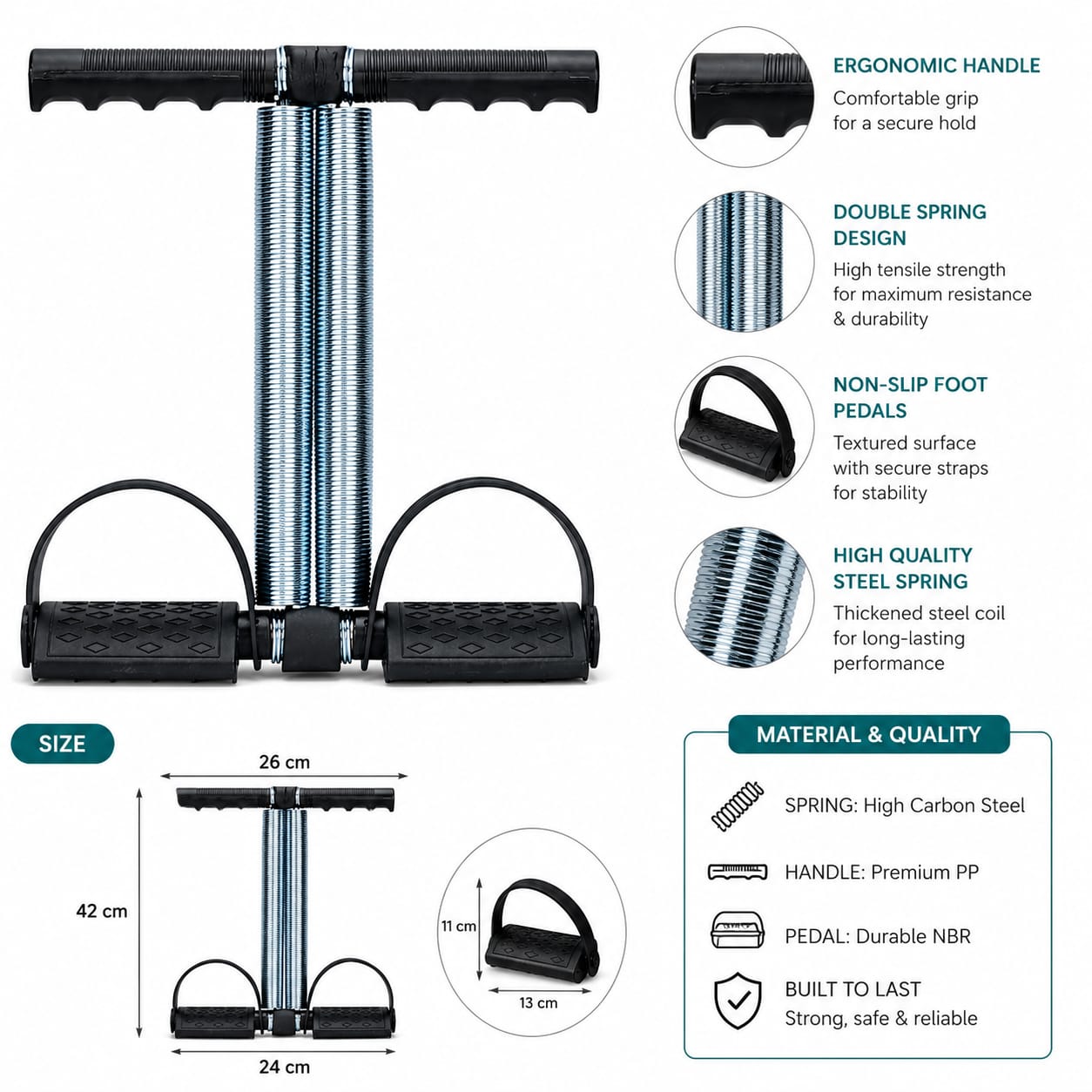 Double Spring Tummy Trimmer – Full Body Home Workout Trainer
