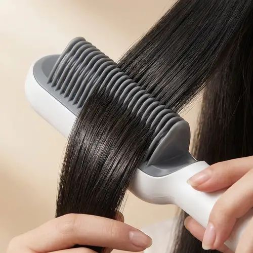 2-in-1 Electric Hair Straightening Comb & Styling Brush - Multicolors